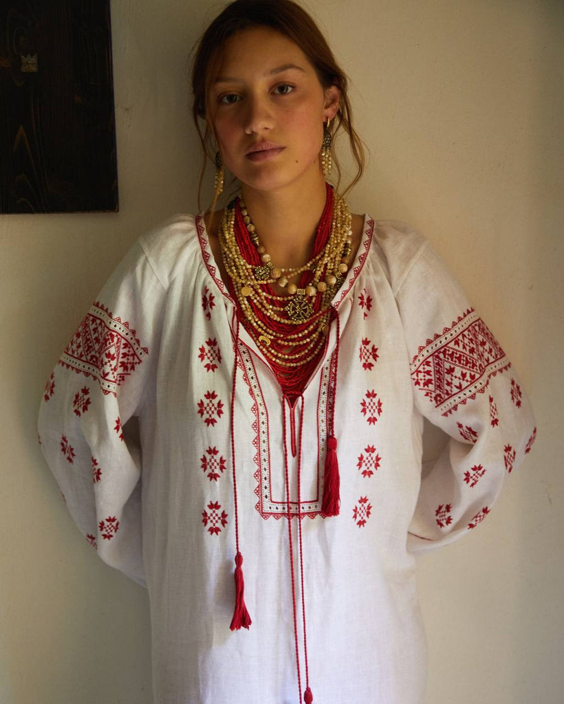 Ukrainian Vyshyvanka hand embroidery dress