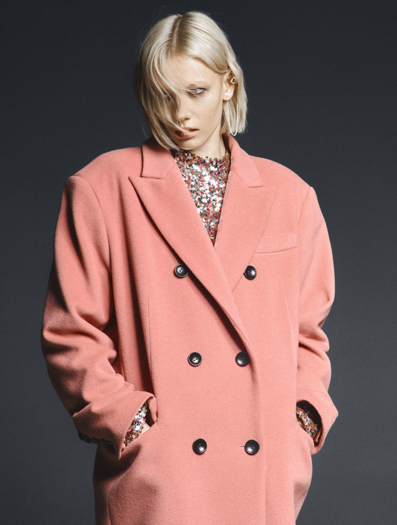 Pink oversized coat